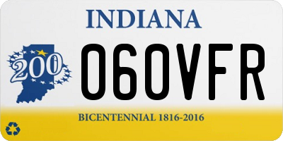 IN license plate 060VFR