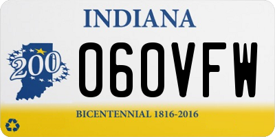 IN license plate 060VFW