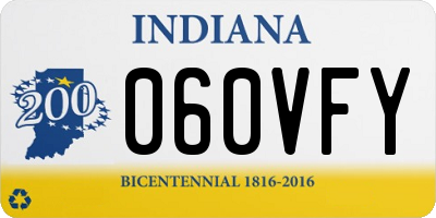 IN license plate 060VFY