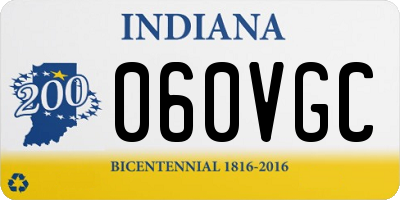 IN license plate 060VGC