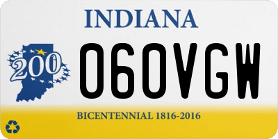 IN license plate 060VGW