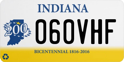 IN license plate 060VHF