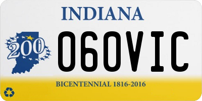 IN license plate 060VIC