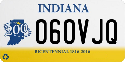 IN license plate 060VJQ