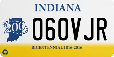 IN license plate 060VJR