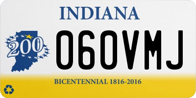 IN license plate 060VMJ