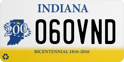 IN license plate 060VND
