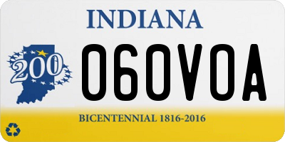 IN license plate 060VOA