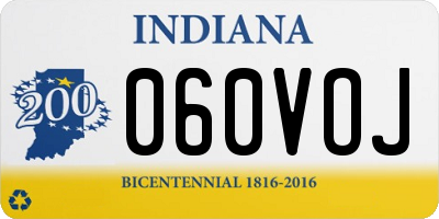 IN license plate 060VOJ