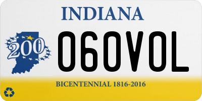 IN license plate 060VOL
