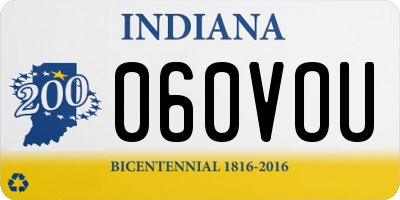 IN license plate 060VOU