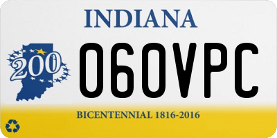 IN license plate 060VPC