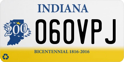 IN license plate 060VPJ