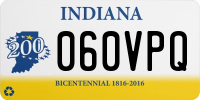 IN license plate 060VPQ