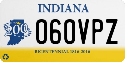 IN license plate 060VPZ