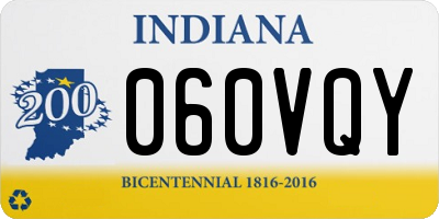 IN license plate 060VQY