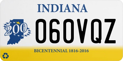 IN license plate 060VQZ
