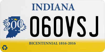 IN license plate 060VSJ
