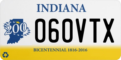 IN license plate 060VTX