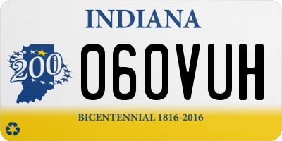 IN license plate 060VUH