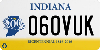IN license plate 060VUK