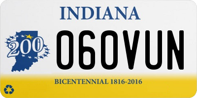 IN license plate 060VUN