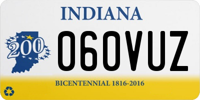 IN license plate 060VUZ