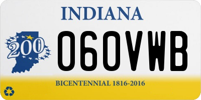 IN license plate 060VWB