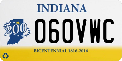 IN license plate 060VWC