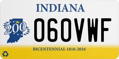 IN license plate 060VWF