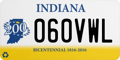 IN license plate 060VWL