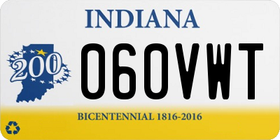 IN license plate 060VWT