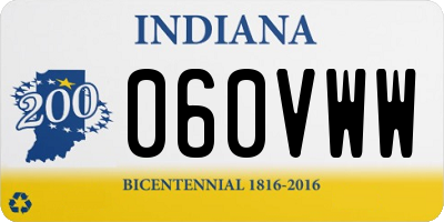IN license plate 060VWW