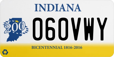 IN license plate 060VWY
