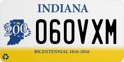 IN license plate 060VXM