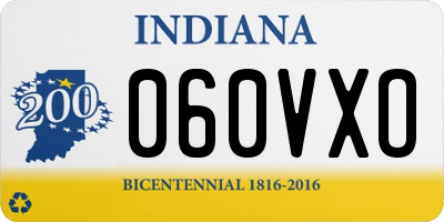IN license plate 060VXO