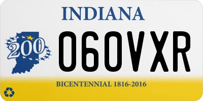 IN license plate 060VXR