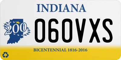 IN license plate 060VXS