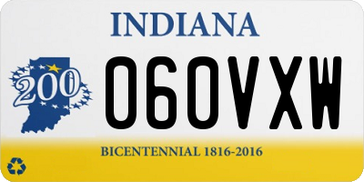 IN license plate 060VXW