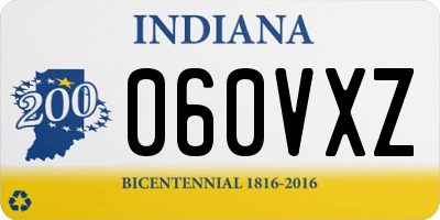 IN license plate 060VXZ
