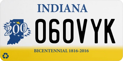 IN license plate 060VYK