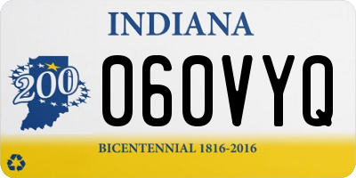 IN license plate 060VYQ