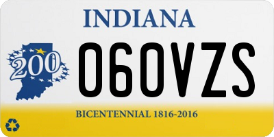IN license plate 060VZS