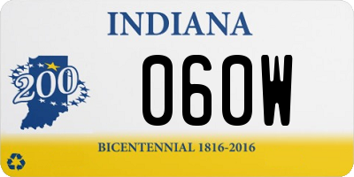 IN license plate 060W