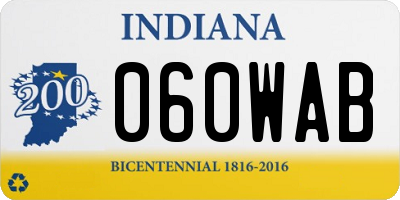 IN license plate 060WAB