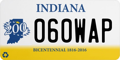 IN license plate 060WAP