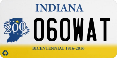 IN license plate 060WAT