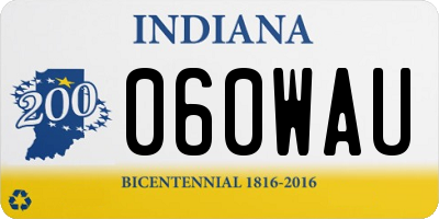 IN license plate 060WAU