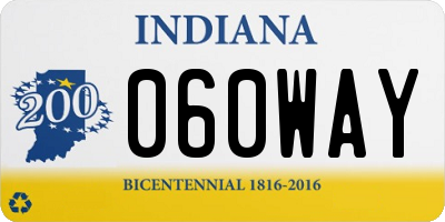 IN license plate 060WAY
