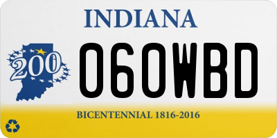 IN license plate 060WBD